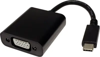 Value 12.99.3200  adapterski kabel [1x moški konektor USB-C® - 1x ženski konektor VGA] črna  0.10 m