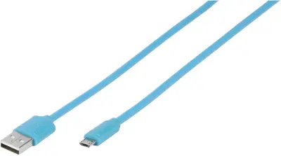 Vivanco USB kabel USB 2.0 USB-A vtič\, USB-mikro-B vtič 1.00 m modra okrogel 35817