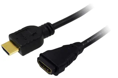 LogiLink HDMI podaljšek HDMI-A  vtič\, HDMI-A  vtičnica 3.00 m črna CH0057 #####4K UHD HDMI kabel