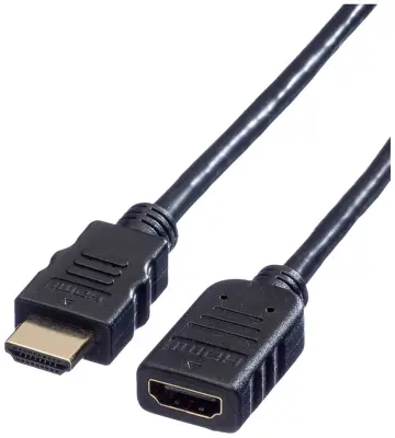 Value HDMI podaljšek HDMI-A  vtič\, HDMI-A  vtičnica 2.00 m črna 11.99.5575 #####4K UHD\, zaščiten HDMI kabel