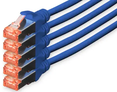 Digitus DK-1644-100-G-5 RJ45 omrežni kabel CAT6 S/FTP 10 m zelena zaščita iz folije, skupna zaščita, zaščiten, brez halogena, Simplex, dvojno okloplje