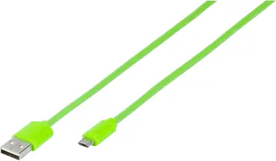 Vivanco USB kabel USB 2.0 USB-A vtič\, USB-mikro-B vtič 1.00 m zelena okrogel 35818