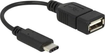 Delock USB kabel USB 2.0 USB-C® vtič\, USB-A vtičnica 0.15 m črna  65579