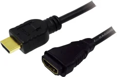 LogiLink HDMI podaljšek HDMI-A  vtič\, HDMI-A  vtičnica 1.00 m črna CH0059  HDMI kabel