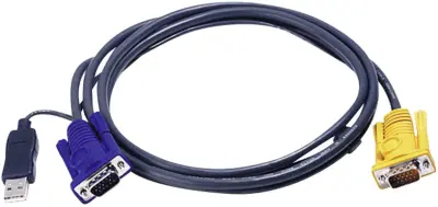 ATEN KVM kabel [1x moški konektor VGA, moški konektor USB 1.1 tipa a - 1x SPHD-18-vtič] 3 m črna KVM kabel [1x VGA-vtič, USB 1.1 vtič A - 1x SPHD-18-v
