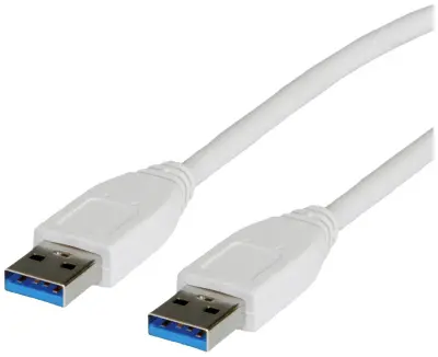Value USB kabel USB 3.2 gen. 1 (USB 3.0) USB-A vtič 3.00 m bela zaščiten 11.99.8976