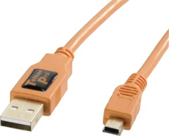 Tether Tools USB kabel  USB-mini-B vtič\, USB-A vtič 4.60 m oranžna  CU5451