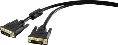Digitus DVI-Priključni kabel Moški konektor DVI, 24 + 1 polov na Moški konektor DVI, 24 + 1 polov Črna 2 m DVI kabel [1x DVI-vtič 24+1 polni - 1x DVI-