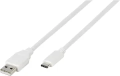 Vivanco USB kabel USB 2.0 USB-A vtič\, USB-C® vtič 1.20 m bela  38756