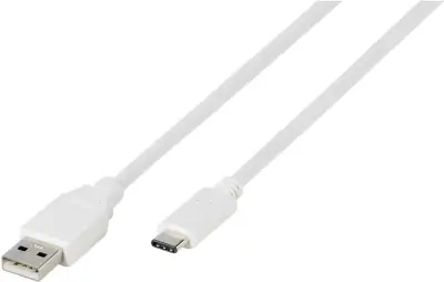 Vivanco USB kabel USB 2.0 USB-A vtič\, USB-C® vtič 1.20 m bela  38756