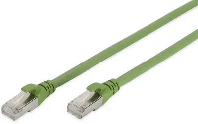 Digitus DK-1644-A-PUR-150 RJ45 omrežni kabel CAT6a S/FTP 15 m zelena zaščita iz folije, skupna zaščita, zaščiten, brez halogena, Simplex, dvojno oklop