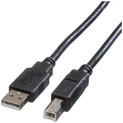 Roline USB kabel USB 2.0 USB-A vtič\, USB-B vtič 0.80 m črna zaščiten 11.02.8808