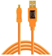 Tether Tools USB kabel  USB-mini-B vtič\, USB-A vtič 4.60 m oranžna  CU8015-ORG
