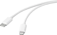 Basetech USB kabel USB 2.0 USB-C® vtič\, Apple Lightning vtič  1.00 m bela  BT-2347613
