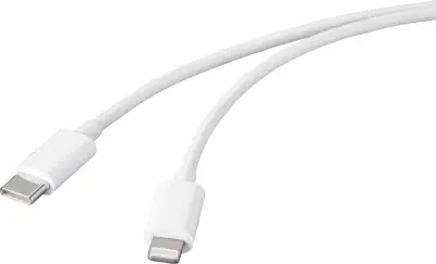 Basetech USB kabel USB 2.0 USB-C® vtič\, Apple Lightning vtič  1.00 m bela  BT-2347613
