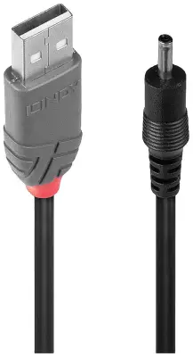 LINDY USB kabel USB 2.0 USB-A vtič\, DC vtič 3\,5 mm 1.50 m črna  70266