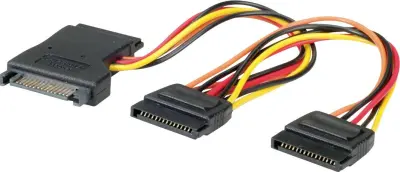 Roline trdi disk priključni kabel [2x električni ženski konektor SATA - 1x električni moški konektor SATA] 0.30 m