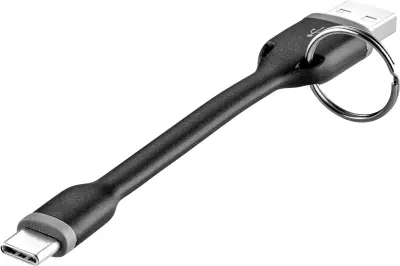 Renkforce USB kabel USB 2.0 USB-A vtič\, USB-C® vtič 0.10 m črna  RF-3425172