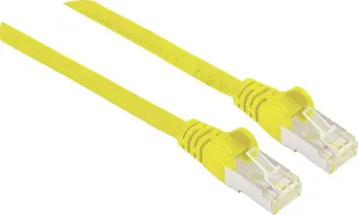 Intellinet 740951 RJ45 omrežni kabel\, Patch kabel CAT 6a S/FTP 5.00 m rumena zaščita iz folije\, pletena zaščita\, zaščiten\, brez halogena 1 kos
