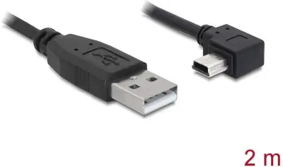 Delock USB kabel USB 2.0 USB-A vtič\, USB-mini-B vtič 2.00 m črna  82682
