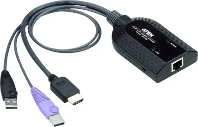 ATEN KVM\, računalnik KVM adapterski kabel [1x moški konektor HDMI\, USB-A - 1x RJ45 vtičnica] 0.25 m