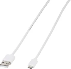 Vivanco USB kabel USB 2.0 USB-A vtič\, USB-mikro-B vtič 1.00 m bela  39451