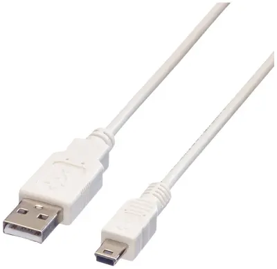 Value USB kabel USB 2.0 USB-A vtič\, USB-mini-A vtič 0.80 m bela zaščiten 11.99.8708