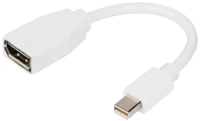 Digitus  adapter DisplayPort  vtič\, mini DisplayPort  vtič 0.15 m bela DB-340405-001-W  DisplayPort kabel