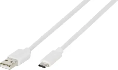Vivanco USB kabel USB 2.0 USB-A vtič\, USB-C® vtič 0.50 m bela  38755