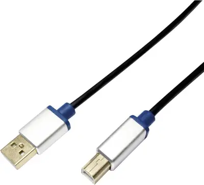 LogiLink USB kabel USB 2.0 USB-A vtič\, USB-B vtič 2.00 m črna  BUAB220