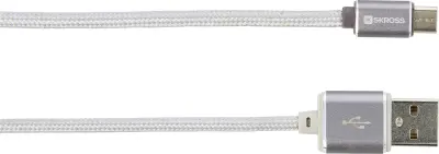 Skross USB kabel USB 2.0 USB-A vtič\, USB-mikro-B vtič 1.00 m srebrna  2700240