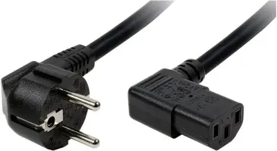 LogiLink tok priključni kabel [1x kotni varnostni moški konektor - 1x moški konektor IEC\, C13] 2.00 m črna