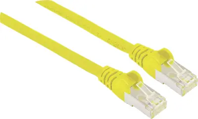 Intellinet 741248 RJ45 omrežni kabel\, Patch kabel CAT 6a S/FTP 30.00 m rumena zaščita iz folije\, pletena zaščita\, zaščiten\, brez halogena 1 kos