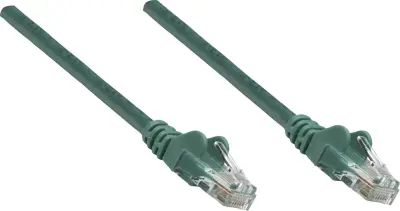 Intellinet 739825 RJ45 omrežni kabel\, Patch kabel CAT 6 S/FTP 0.25 m zelena zaščita iz folije\, pletena zaščita\, brez halogena 1 kos