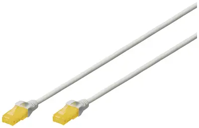 Digitus DK-1617-A-015S RJ45 omrežni kabel\, Patch kabel CAT 6a U/UTP 1.50 m siva brez halogena\, ognjevaren\, prilagodljiv\, neoklopljen 1 kos