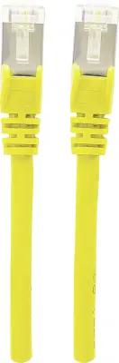 Intellinet 736725 RJ45 omrežni kabel\, Patch kabel CAT 6a S/FTP 10.00 m rumena zaščita iz folije\, pletena zaščita\, brez halogena 1 kos