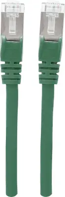 Intellinet 350624 RJ45 omrežni kabel\, Patch kabel CAT 6a S/FTP 2.00 m zelena zaščita iz folije\, pletena zaščita\, brez halogena 1 kos
