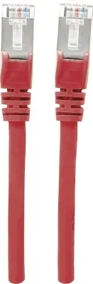 Intellinet 319126 RJ45 omrežni kabel\, Patch kabel CAT 6a S/FTP 5.00 m rdeča zaščita iz folije\, pletena zaščita\, brez halogena 1 kos