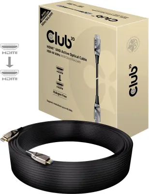 club3D HDMI priključni kabel HDMI-A  vtič\, HDMI-A  vtič 50.00 m črna CAC-1391 brez halogena\, High speed-HDMI z ethernet\, ognjevaren HDMI kabel