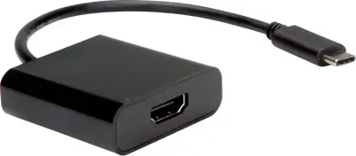 Value USB-C® / HDMI adapterski kabel USB-C® vtič\, HDMI-A  vtičnica 0.10 m črna 12.99.3211  USB-C®-Display kabel