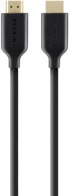 Belkin HDMI kabel HDMI-A vtič, HDMI-A vtič 2.00 m črna F3Y021bt2M avdio povratni kanal, pozlačeni konektorji, Ultra HD (4k) HDMI HDMI kabel