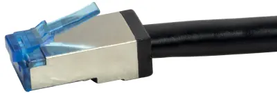 LogiLink CQ7083S RJ45 omrežni kabel\, Patch kabel CAT 6a S/FTP 7.50 m črna zaščiten\, UV odporen\, odporen na olje in abrazijo 1 kos