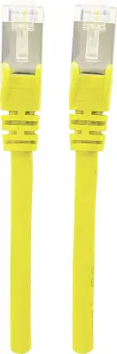 Intellinet 350532 RJ45 omrežni kabel\, Patch kabel CAT 6a S/FTP 15.00 m rumena zaščita iz folije\, pletena zaščita\, brez halogena 1 kos