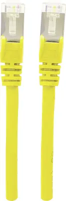 Intellinet 740708 RJ45 omrežni kabel\, Patch kabel CAT 6a S/FTP 1.00 m rumena zaščita iz folije\, pletena zaščita\, zaščiten\, brez halogena 1 kos