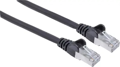 Intellinet 741224 RJ45 omrežni kabel\, Patch kabel CAT 6a S/FTP 30.00 m črna zaščita iz folije\, pletena zaščita\, zaščiten\, brez halogena 1 kos