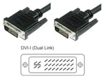 TECHly DVI priključni kabel DVI-I 24+5-polni vtič\, DVI-I 24+5-polni vtič 1.80 m črna ICOC-DVI-8900  DVI kabel