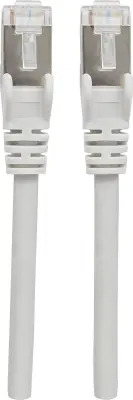 Intellinet 317191 RJ45 omrežni kabel\, Patch kabel CAT 6a S/FTP 3.00 m siva zaščita iz folije\, pletena zaščita\, brez halogena 1 kos