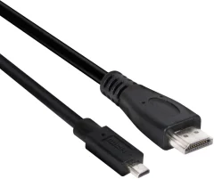 club3D HDMI priključni kabel HDMI-mikro-D  vtič\, HDMI-A  vtič 1.00 m črna CAC-1351 High speed-HDMI z ethernet HDMI kabel