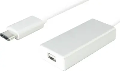 Value USB-C® / Mini-DisplayPort adapterski kabel USB-C® vtič\, mini DisplayPort  vtičnica 0.10 m srebrna 12.99.3225  USB-C®-Display kabel