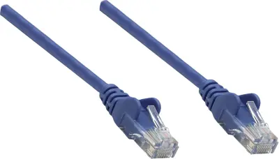 Intellinet 739894 RJ45 omrežni kabel\, Patch kabel CAT 6 S/FTP 1.50 m modra zaščita iz folije\, pletena zaščita\, brez halogena 1 kos